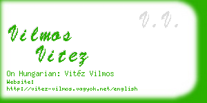 vilmos vitez business card